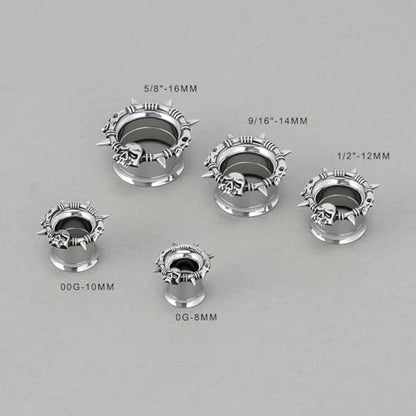 COOEAR Stainless Steel Melting Design Ear Expander, Stylish and Durable Ear Stretching Gauges Plugs. - color: S8794G, size: 8 mm