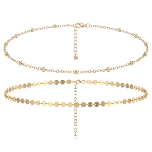 Waist Beads For Women Gold Waist Chain Body Chain Jewelry | 2 Layer Copper Belly Chain Jewelry 27.5" + 9.8" Adjustable Belt for Festival Beach Summer for Women