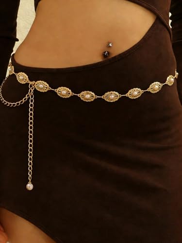 3PCS Gold Waist Chain for Women, Boho Layered 14K Gold Plated Belly Belt Chains Beach Waist Beads Chain, Body Chain for Women Summer Jewelrys Set - style: gd-belt chain