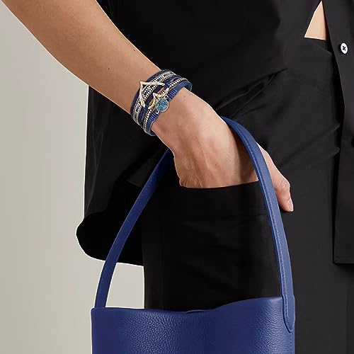 Long tiantian Boho Leather Wrap Bracelets Gifts Trendy Stuff Layered Bangles Bracelets for Women Modern Stackable Infinity Bracelets Bohemian Jewelry Gifts for Women Birthday Gifts - color: B3:Bracelets for Women Trendy(blue)