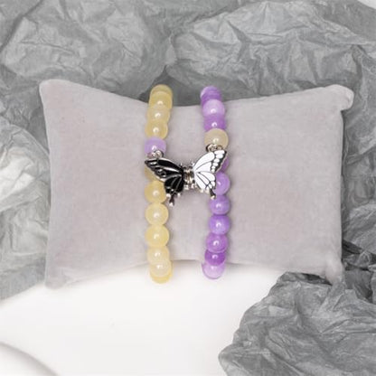 YGLINE Tree of Life Yoga Healing Stone Bracelets,Multilayer Lotus Chakra Stone Reiki Bracelet Sets,Anxiety Crystal Natural Stone,for Women Stress Relief - color: butterfly 2