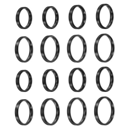 MECCANIXITY Stainless Steel Ring, Plain Ring Blanks Matte Brushed Wedding Bends for Men Women - color: Black