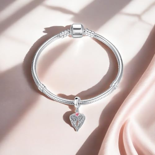 Guardian Angel Wing Dangle Charm 12 Birthstone Bead for European Bracelet Necklace - style: October
