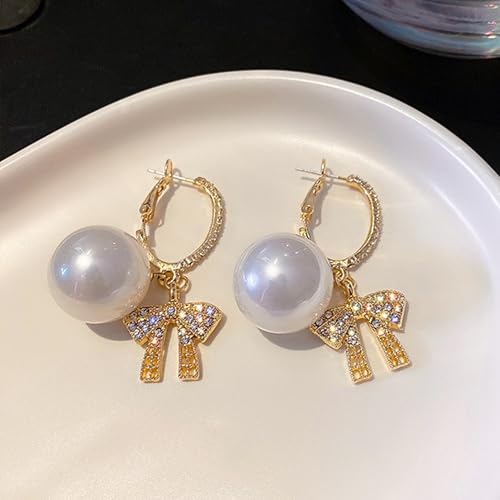 Bow Earrings Red Earrings for Women Dangle Cute Earrings Red Stuff Jewelry Outfits Accessories Gifts for Girls - color: C6:gold bow earrings