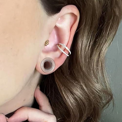 6G-50mm Acrylic Hollow Gauges for Ear lightweight Tunnels Clear Double Flared Ear Flesh Plugs Tunnels Earrings for Women Men - color: 00G = 10mm