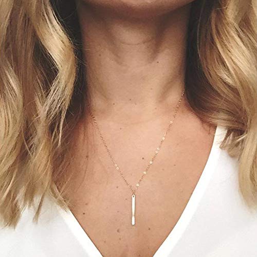 Turandoss Gold Layered Necklaces for Women - 14K Gold Plated Handmade Multilayer Bar Pearls Coin Disc Moon Butterfly Medallion Adjustable Dainty Layered Choker Necklaces for Women Jewelry - style: 4 Layered Necklace - Chain&Beads&Bar&Hammered Disc&Bar