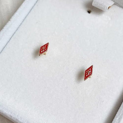 Square Stud Earrings for Women Boho Starburst Screw Back Earrings Geometric Flatback Cartilage Helix Earring 14K Gold Plated Hypoallergenic Jewelry Accessories for Party Outfits Trendy Jewelry Gifts - color: A-boho earrings
