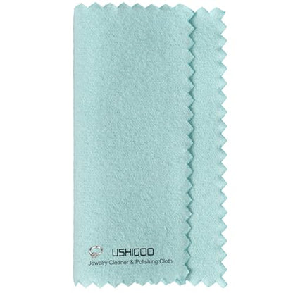 50pcs Jewelry Cleaning & Polishing Cloth for Silver,Gold,Platinum,Easy to Carry,Wipe and Care.Pre-Treated Ultrasoft Fabric with Tarnish Remover Jewelry Cleaner(3x3 Aqua Blue) - color: Aqua Blue