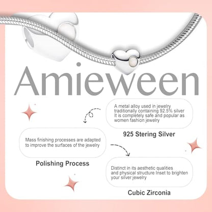 Birthstone Charm, Heart Charm Bead with CZ, for Anniversary Birthday Mothers Valentines Day Christmas Graduation, for Yourself Family Mom Friend Girlfriend Sister Grandma - style: Jun.