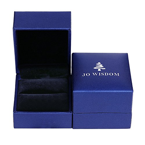JO WISDOM 925 Sterling Silver Criss Cross Rings CZ Eternity Engagement Wedding Band Ring