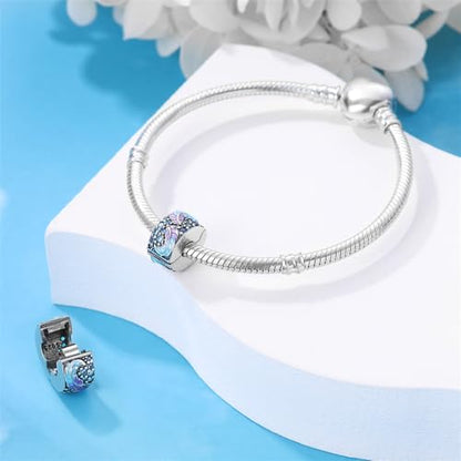 Pandach 925 sterling silver Clip Spacer Charm for Bracelet Clip Lock Stopper Bead Spacer European Openable Beads 2Pcs - style: 2-PAC614