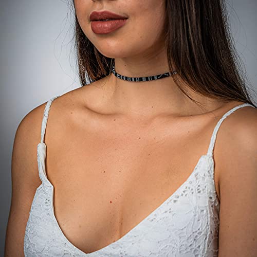 Made by Nami Boho Choker for Women and all Genders Waterproof & Adjustable Surfer Necklace Choker for Pride Parade & Hippie Festival - color: Black