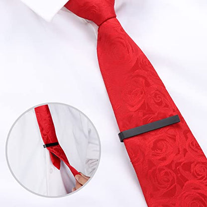 HAWSON Skinny Tie Clip Bar Set, 2 Inch Tie Clip for Men - Wedding, Meeting, Party Gift Set - color: 1 pcs Brushed Black