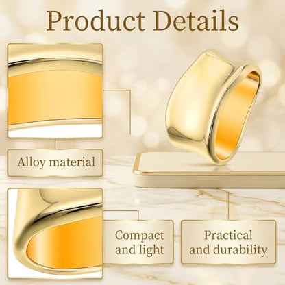 2-Pack Silk Scarf Ring Metal Silk Scarves Shawl Clip Oblate Minimalist Geometric Scarf Slide Buckle Brooches Clothing Accessories for Women Shawls and Scarves Gold Silver