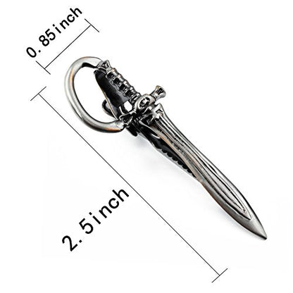 HAWSON 2 inch/ 2.2 inch Tie Clip for Men, Novelty Tie Bar Clip for Men and Boys, Interesting Tie Clip for Party - color: Dagger