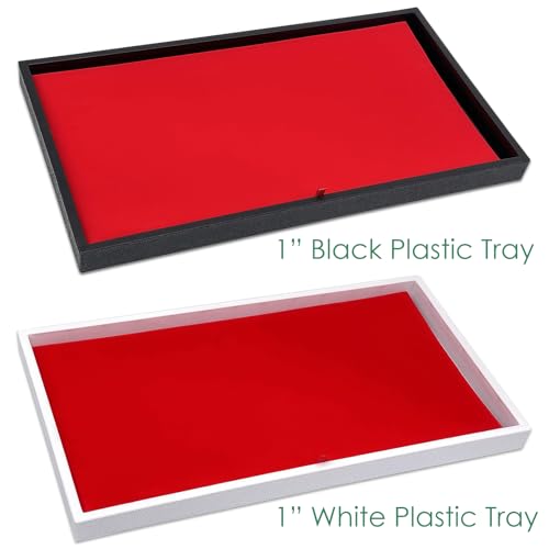 20-Pack Foam Cushion Flocked Jewelry Pads - Flat Full Size - Rings, Necklaces, Bracelets, Watches Presentation - Red by The Display Guys - color: Red, size: Insert - Flat Pad (20-Pack)