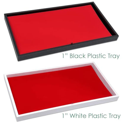 20-Pack Foam Cushion Flocked Jewelry Pads - Flat Full Size - Rings, Necklaces, Bracelets, Watches Presentation - Red by The Display Guys - color: Red, size: Insert - Flat Pad (20-Pack)