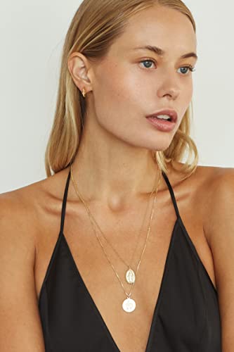 LOYATA Gold Huggie Hoop Earrings 14K Gold Plated Dainty Small Simple Hypoallergenic Jewelry Gift for Women - style: ED297