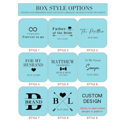 Kooer Personalized Men's Wedding Cufflinks, Custom Father Of The Bride Cuff Links Jewelry Gift For Men Him Groom Groomsman - style: Custom listing - any text or photo