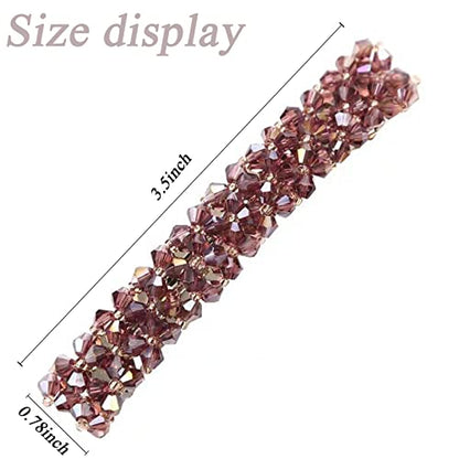 Elegant Hair Clips Fashion Hair Barrettes for Women and Girls, Sparkly Glitter Rhinestones Flowers Hairpin French Style Hairclips Vintage Hair Accessoires for Women