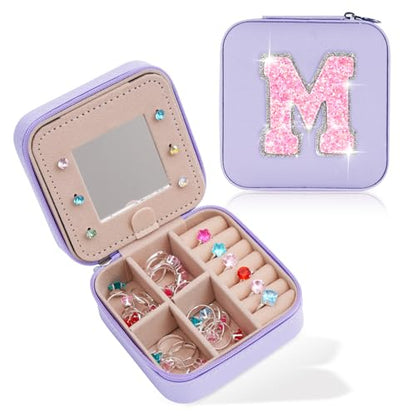 Uygafly Gifts for Teen Girl Trendy Stuff,Birthday Gift for 5 6 7 8 9 10 11 12 13 14 15 Year Old Girls,Cute Travel Jewelry Case Small Box | Lavender,M - color: Lavender, style: M