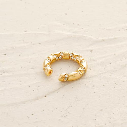 Women Ear Cuff Earring Gold Non Pierced Ear Cartilage Clip on Wrap Hoop 14K Gold Filled Tiny Boho Beach Simple Minimalist Delicate Handmade Hypoallergenic Jewelry Gift-Sold as Single/Pair - style: Tube B