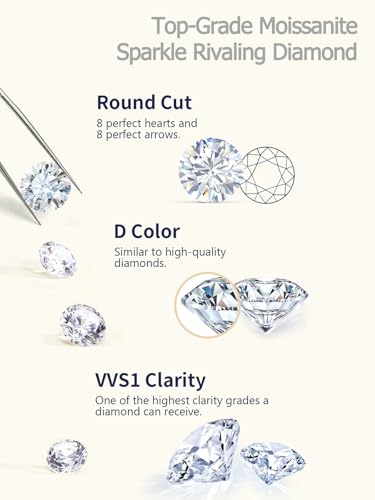CYW Genuine Sapphire/Emerald/Ruby/Moissanite Necklace for Women, Really Authentic Solid 925 Sterling Silver, 16"/18"/20" Adjustable Chain, Anniversary Mother's Day Valentines Gift - color: Heart - Yellow Gold, size: 6.5mm