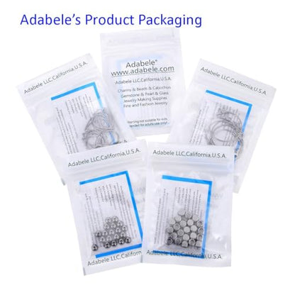 2pcs Adabele 304 Surgical Stainless Steel 3mm Snake Chain Bracelet 7 inch Jewelry Making Chain Tarnish Free - color: Stainless Steel (Gray), size: 7 inch - 2pcs