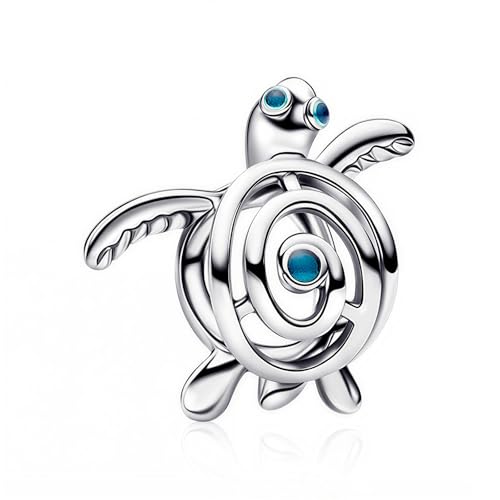 Charms Beads 925 Sterling Silver Animal Heart Flower Friend Dangle Pendant with 5A Cubic fits for Charms Bracelets for Woman Valentine's Day Mother's Day Christmas Graduation Birthday Gift - style: Silver Openwork Turtle