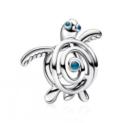 Charms Beads 925 Sterling Silver Animal Heart Flower Friend Dangle Pendant with 5A Cubic fits for Charms Bracelets for Woman Valentine's Day Mother's Day Christmas Graduation Birthday Gift - style: Silver Openwork Turtle