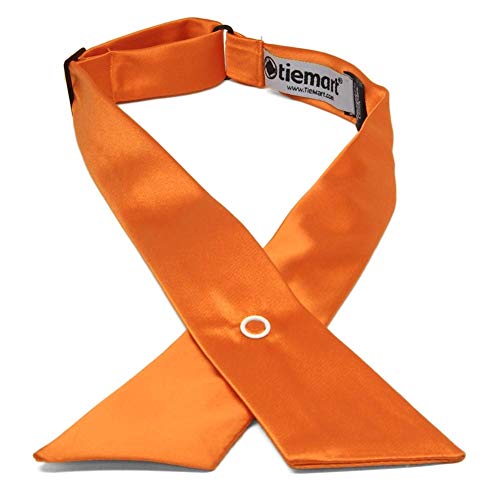 tiemart Crossover Tie - color: Orange Premium