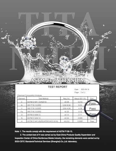 16G F136 Titanium Internal Thread Horseshoe Septum Nose Ring Piercing Jewelry Circular Barbell Helix Snug Tragus Rook Daith Cartilage Earring Lip Ring Piercing Jewelry for Women Men 8MM 10MM - style: 16G, 8MM Length, Clear CZ