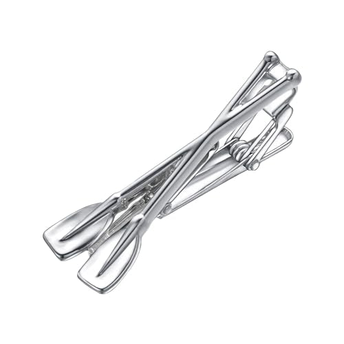 Yoursfs Unique Ship Car Tie Clips for Men Novelty Cool Transportation vehicles Tie Clip Bar Pins Men's Fashion Jewelry - style: Steel Silver Paddle