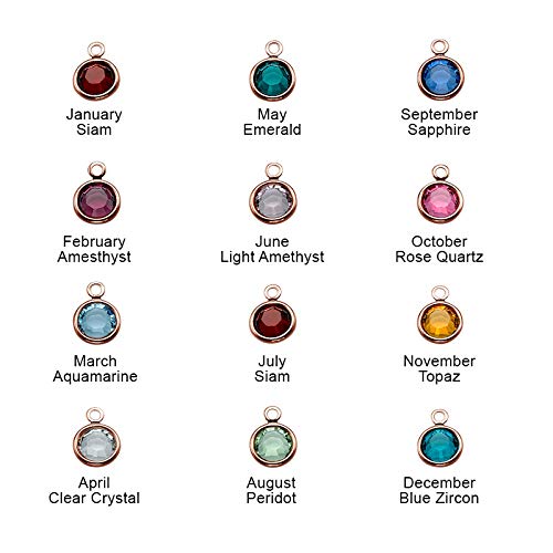 Personalized Infinity Bracelet - Choose Your Style - Sterling Silver, Solid Gold or Plated - Rolo Chain - color: 18K Rose Gold Plated Silver, size: 1 Name Bracelet with Birthstone