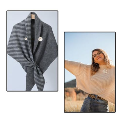 5 Pieces Pearl Brooch Safety brooches and Pins | fashion brooch pins for Clothes Safety Pin for Women Fashion Sweater Shawl Collar Dresses Cardigan