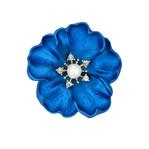 Brooch Pin for Women Rhinestone Peacock Crystal Delicate Animal Brooch Lapel Pins Girls Fashion Jewelry Gift for Christmas Brooch Birthday Jewelry Gift - style: Blue Floral Series