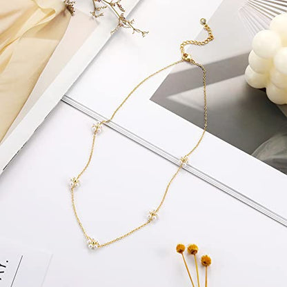 Tewiky Layered Necklaces for Women 14k Gold Plated Chain Necklace Set | Chunky Herringbone/Snake/Rope/Box/Cuban Link Chain for Women, Layering Stack Choker Necklace, Dainty Jewelry Set Non Tarnish - color: Gold--style M