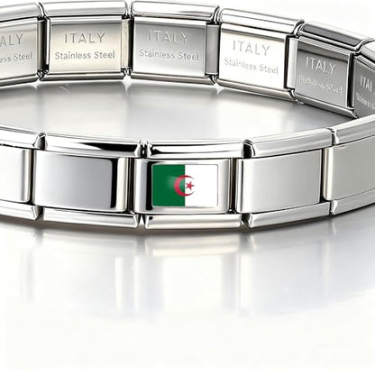 Italian Bracelet Charm,9mm,United Arab Emirates,Country & Culture > Flag - color: Algeria
