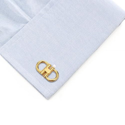 LeCalla 925 Sterling Silver Men's Cufflink | Silver Cufflinks For Men Jewelry | 14K Gold-Plated Cufflinks Business Wedding Shirt Accessories Gift for Son, Father, Husband - style: 14K Horse Bit with Customized Box