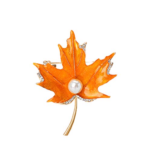seven wolves Brooches for Women Austria Crystal Brooch Pins Rhinestones Brooches Daily Wearing Breastpin with Boxes - color: Orange 1