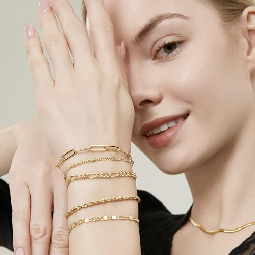 2PCS Handmade Bracelet Protection Gifts, String Adjustable Amulet Bracelet, Powerful Bracelet for Good Luck, Red Braided Bracelet for Women Mother Daughter Couples Sisters Friends - color: Gold-5 Layered Bracelets
