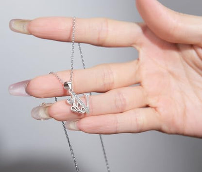 S925 Sterling Silver Initial Letter Necklaces for Women Dainty Letter Chain Necklace for Women Personalized Jewelry Gifts - style: N