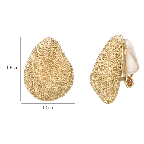 Yoursfs Clip on Earrings for Women Crystal Jewelry for Women Large for Trendy Wedding Clip on Earrings for Hypoallergenic Pressure Earrings Parent ASIN: B0H2HF29G9 - style: Gold Teardrop Earrings Clip
