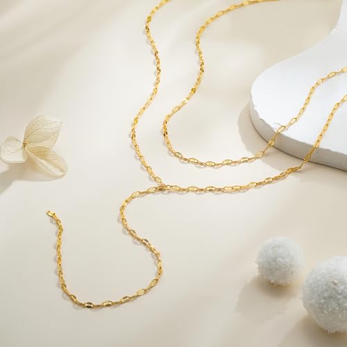 Lariat Gold Necklace for Women Dainty Long 14K Gold Plated Y-Shaped Body Chain Choker Necklace Trendy Non Tarnish Pendant Simple Layered Necklaces Gold Jewelry for Women Set Gift - color: Double Lip Chain