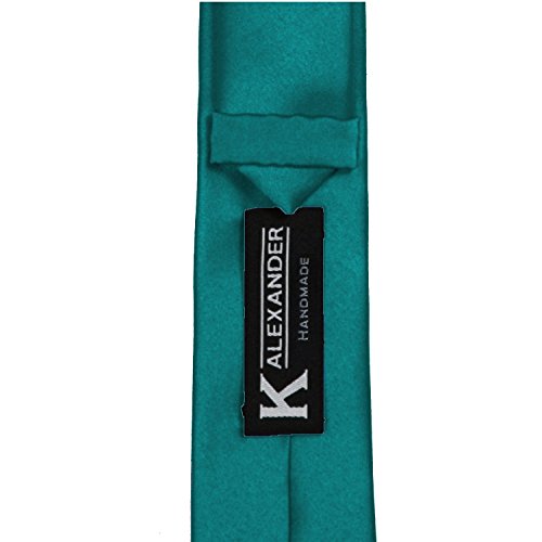 K. Alexander Skinny Ties - Multiple Solid Colors - Classic 2" width - color: Turquoise