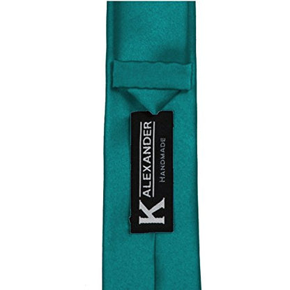 K. Alexander Skinny Ties - Multiple Solid Colors - Classic 2" width - color: Turquoise