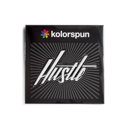 Kolorspun Hustle Enamel Lapel Pin - color: White