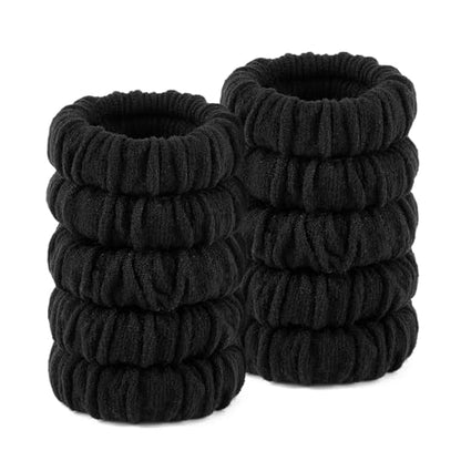 QIUTIMIY 10 Pcs No Damage Hair Ties Thick Hair Elastic Rubber Bands Hair Accessories Scrunchies Seamless for Women - color: Style 1