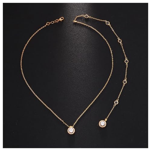 Rhinestone Backdrop Body Chain Jewelry Sexy Simple Long Body Chain Necklace Bridal Wedding Backdrop Backless Dress Accessories Jewelry for Women - color: Gold