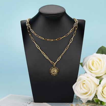 YOUBEIYEE 10pcs Charming Gold Plated Paperclip Necklace Chain Kit | Stainless Steel Link Chain Paper Clip Necklace Bulk - color: Gold, size: 20inch (4x12mm)